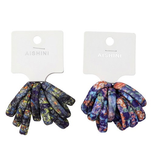 Cotton Colorful Flower Scrunchie